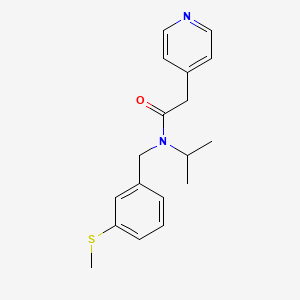 molecular formula C18H22N2OS B5948053 N-isopropyl-N-[3-(methylthio)benzyl]-2-pyridin-4-ylacetamide 