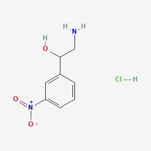 molecular formula C8H11ClN2O3 B594806 2-Amino-1-(3-nitrophenyl)ethanol hydrochloride CAS No. 139021-45-7