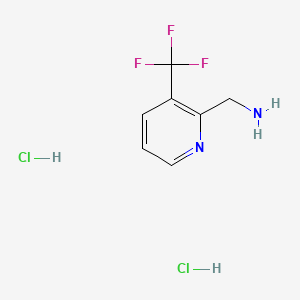 molecular formula C7H9Cl2F3N2 B594807 (3-(Trifluoromethyl)pyridin-2-yl)methanamine dihydrochloride CAS No. 1250443-60-7