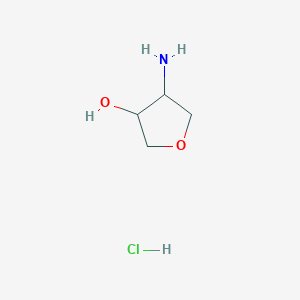 molecular formula C4H10ClNO2 B059481 4-Aminotetrahydrofuran-3-ol hydrochloride CAS No. 1311313-87-7
