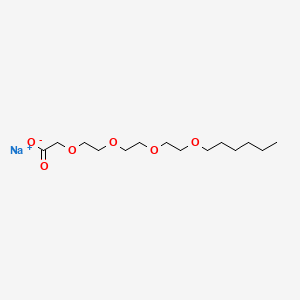 molecular formula C14H27NaO6 B594815 3,6,9,12-Tetraoxaoctadecanoic acid, sodium salt CAS No. 126646-16-0