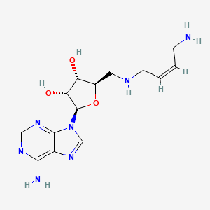 molecular formula C14H21N7O3 B594816 (2R,3S,4R,5R)-2-[[[(Z)-4-aminobut-2-enyl]amino]methyl]-5-(6-aminopurin-9-yl)oxolane-3,4-diol CAS No. 134998-66-6