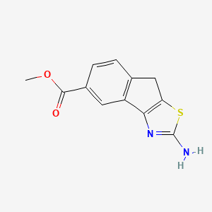 molecular formula C12H10N2O2S B594818 Methyl 2-amino-8H-indeno[1,2-d]thiazole-5-carboxylate CAS No. 1245648-02-5