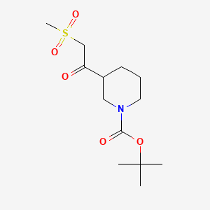 molecular formula C13H23NO5S B594829 Tert-butyl 3-(2-(methylsulfonyl)acetyl)piperidine-1-carboxylate CAS No. 1232432-67-5