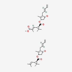 molecular formula C43H56O8 B594832 Pyrethrins CAS No. 8003-34-7