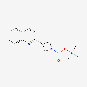 molecular formula C17H20N2O2 B594833 Tert-butyl 3-(quinolin-2-yl)azetidine-1-carboxylate CAS No. 1236861-63-4