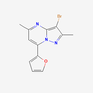 3-Bromo-7-(furan-2-yl)-2,5-dimethylpyrazolo[1,5-a]pyrimidine
