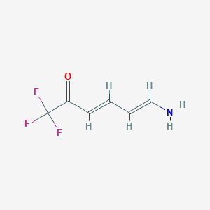 molecular formula C6H6F3NO B594845 (3E,5E)-6-amino-1,1,1-trifluorohexa-3,5-dien-2-one CAS No. 126247-94-7