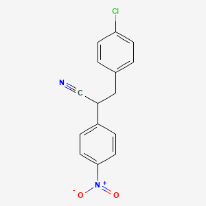 molecular formula C15H11ClN2O2 B594846 3-(4-Chlorophenyl)-2-(4-nitrophenyl)propanenitrile CAS No. 1254177-53-1
