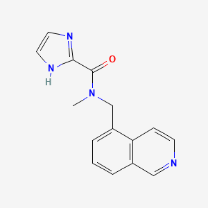 molecular formula C15H14N4O B5948477 N-(isoquinolin-5-ylmethyl)-N-methyl-1H-imidazole-2-carboxamide 