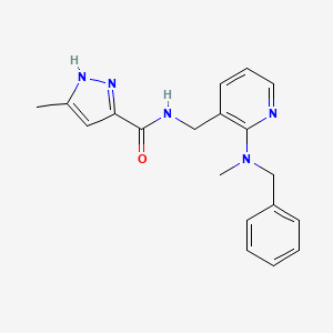 molecular formula C19H21N5O B5948484 N-[[2-[benzyl(methyl)amino]pyridin-3-yl]methyl]-5-methyl-1H-pyrazole-3-carboxamide 