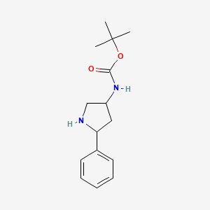 molecular formula C15H22N2O2 B594849 tert-Butyl (5-phenylpyrrolidin-3-yl)carbamate CAS No. 1253789-67-1
