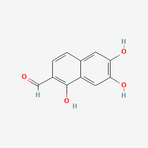 molecular formula C11H8O4 B594850 1,6,7-Trihydroxy-2-naphthaldehyde CAS No. 125366-71-4
