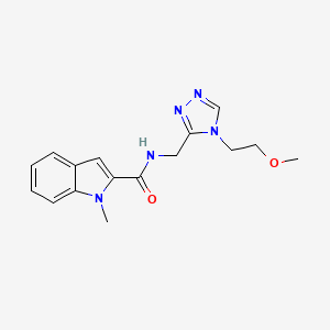 molecular formula C16H19N5O2 B5948577 N-{[4-(2-methoxyethyl)-4H-1,2,4-triazol-3-yl]methyl}-1-methyl-1H-indole-2-carboxamide 