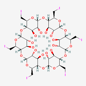 molecular formula C36H54I6O24 B594859 Hexakis-6-Iodo-6-Deoxy-alpha-Cyclodextrin CAS No. 131105-41-4