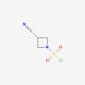 molecular formula C4H5ClN2O2S B594862 3-Cyanoazetidine-1-sulfonyl chloride CAS No. 1310734-08-7