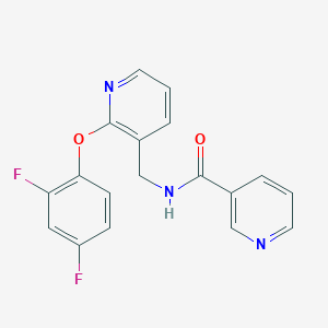 molecular formula C18H13F2N3O2 B5948628 N-{[2-(2,4-difluorophenoxy)pyridin-3-yl]methyl}nicotinamide 