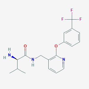 molecular formula C18H20F3N3O2 B5948658 N~1~-({2-[3-(trifluoromethyl)phenoxy]pyridin-3-yl}methyl)-D-valinamide 