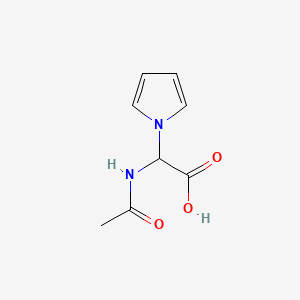 molecular formula C8H10N2O3 B594867 2-Acetamido-2-(1H-pyrrol-1-yl)acetic acid CAS No. 138004-48-5