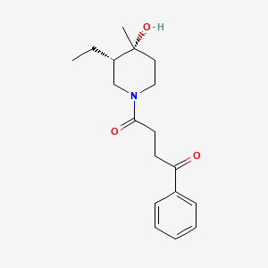 molecular formula C18H25NO3 B5948671 1-[(3S,4R)-3-ethyl-4-hydroxy-4-methylpiperidin-1-yl]-4-phenylbutane-1,4-dione 