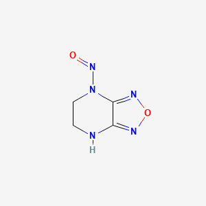 molecular formula C4H5N5O2 B594868 4-Nitroso-1,4,5,6-tetrahydro[1,2,5]oxadiazolo[3,4-B]pyrazine CAS No. 131357-58-9