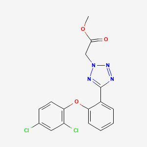 molecular formula C16H12Cl2N4O3 B594870 Methyl 2-[5-[2-(2,4-Dichlorophenoxy)phenyl]-2H-tetrazol-2-yl]acetate CAS No. 1314406-38-6