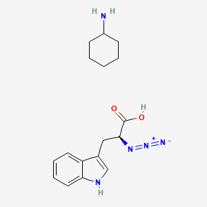 molecular formula C17H23N5O2 B594871 (S)-2 Azido-3-(3-indolyl)propionic acid cyclohexylammonium salt CAS No. 1217481-78-1