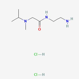 molecular formula C8H21Cl2N3O B594878 2-(N-isopropyl-N-MethylaMino)-N-(2-aMinoethyl)acetaMide dihydrochloride CAS No. 1337881-96-5