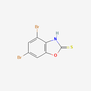 molecular formula C7H3Br2NOS B594882 4,6-Dibromobenzooxazole-2-thione CAS No. 1215206-48-6