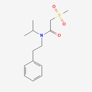 molecular formula C14H21NO3S B5948829 N-isopropyl-2-(methylsulfonyl)-N-(2-phenylethyl)acetamide 