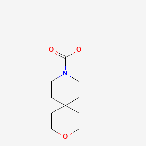 molecular formula C14H25NO3 B594883 Tert-butyl 3-oxa-9-azaspiro[5.5]undecane-9-carboxylate CAS No. 1259489-90-1