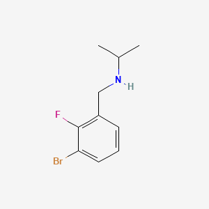 molecular formula C10H13BrFN B594888 1-Bromo-2-fluoro-3-(isopropylaminomethyl)benzene CAS No. 1355248-11-1