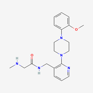 molecular formula C20H27N5O2 B5948894 N~1~-({2-[4-(2-methoxyphenyl)piperazin-1-yl]pyridin-3-yl}methyl)-N~2~-methylglycinamide 