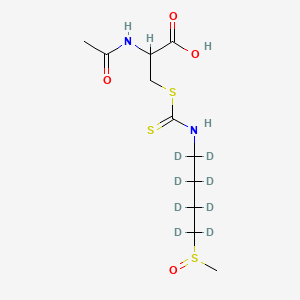 molecular formula C11H20N2O4S3 B594891 D,L-Sulforaphane-d8 N-Acetyl-L-cysteine CAS No. 1354064-85-9