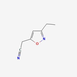 molecular formula C7H8N2O B594892 2-(3-Ethylisoxazol-5-yl)acetonitrile CAS No. 1227465-75-9