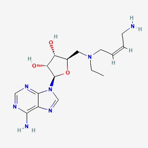 molecular formula C16H25N7O3 B594899 (2R,3S,4R,5R)-2-[[[(Z)-4-aminobut-2-enyl]-ethylamino]methyl]-5-(6-aminopurin-9-yl)oxolane-3,4-diol CAS No. 134998-65-5