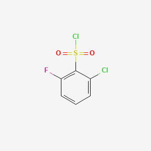 molecular formula C6H3Cl2FO2S B594907 2-Chloro-6-fluorobenzene-1-sulfonyl chloride CAS No. 1208075-25-5