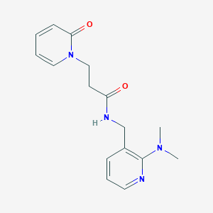 molecular formula C16H20N4O2 B5949091 N-[[2-(dimethylamino)pyridin-3-yl]methyl]-3-(2-oxopyridin-1-yl)propanamide 