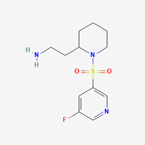 molecular formula C12H18FN3O2S B594914 2-(1-(5-Fluoropyridin-3-ylsulfonyl)piperidin-2-yl)ethanamine CAS No. 1274746-15-4