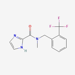 molecular formula C13H12F3N3O B5949159 N-methyl-N-[2-(trifluoromethyl)benzyl]-1H-imidazole-2-carboxamide 