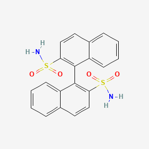 molecular formula C20H16N2O4S2 B594924 (R)-1,1'-联萘-2,2'-二磺酰胺 CAS No. 1245748-66-6