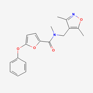 molecular formula C18H18N2O4 B5949361 N-[(3,5-dimethylisoxazol-4-yl)methyl]-N-methyl-5-phenoxy-2-furamide 
