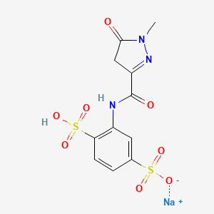 3-[[(1-Methyl-5-oxo-2-pyrazolin-3-yl)carbonyl]amino]-4-(hydroxysulfonyl)benzenesulfonic acid sodium salt