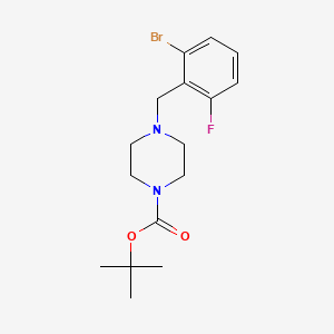 molecular formula C16H22BrFN2O2 B594942 2-(4-BOC-哌嗪甲基)-1-溴-3-氟苯 CAS No. 1355246-97-7