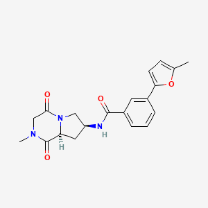 molecular formula C20H21N3O4 B5949426 N-[(7S,8aS)-2-methyl-1,4-dioxooctahydropyrrolo[1,2-a]pyrazin-7-yl]-3-(5-methyl-2-furyl)benzamide 