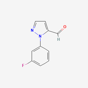 molecular formula C10H7FN2O B594947 1-(3-fluorophenyl)-1H-pyrazole-5-carbaldehyde CAS No. 1269292-05-8