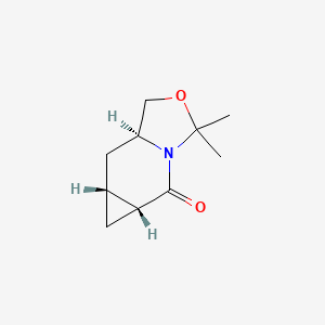 molecular formula C10H15NO2 B594951 六氢-3,3-二甲基-(5aR,6aR,7aS)-3H,5H-环丙[d]恶唑并[3,4-a]吡啶-5-酮 CAS No. 1228188-25-7