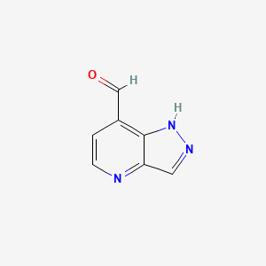 molecular formula C7H5N3O B594952 1H-Pyrazolo[4,3-b]pyridine-7-carbaldehyde CAS No. 1260665-51-7
