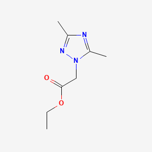 molecular formula C8H13N3O2 B594954 Ethyl 2-(3,5-dimethyl-1H-1,2,4-triazol-1-yl)acetate CAS No. 1248438-81-4
