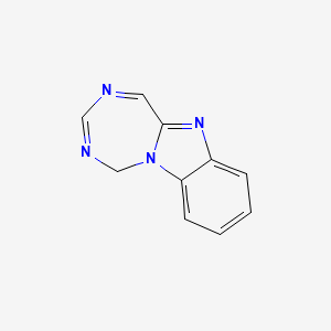 molecular formula C10H8N4 B594956 1h-[1,3,5]Triazepino[1,7-a]benzimidazole CAS No. 128710-75-8